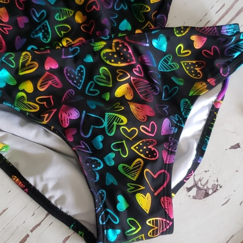 Justice new girls 2 pièces bikini set multicolor size 18